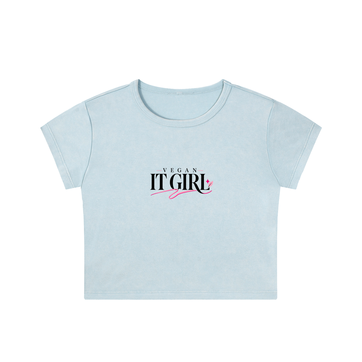 It Girl | Snow Washed Crop Top